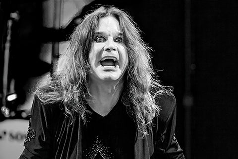 Photo print of Ozzy Osbourne of Black Sabbath performing at Download Festival in 2012 and features a close-up of Ozzy on stage. By Tina K Photography.