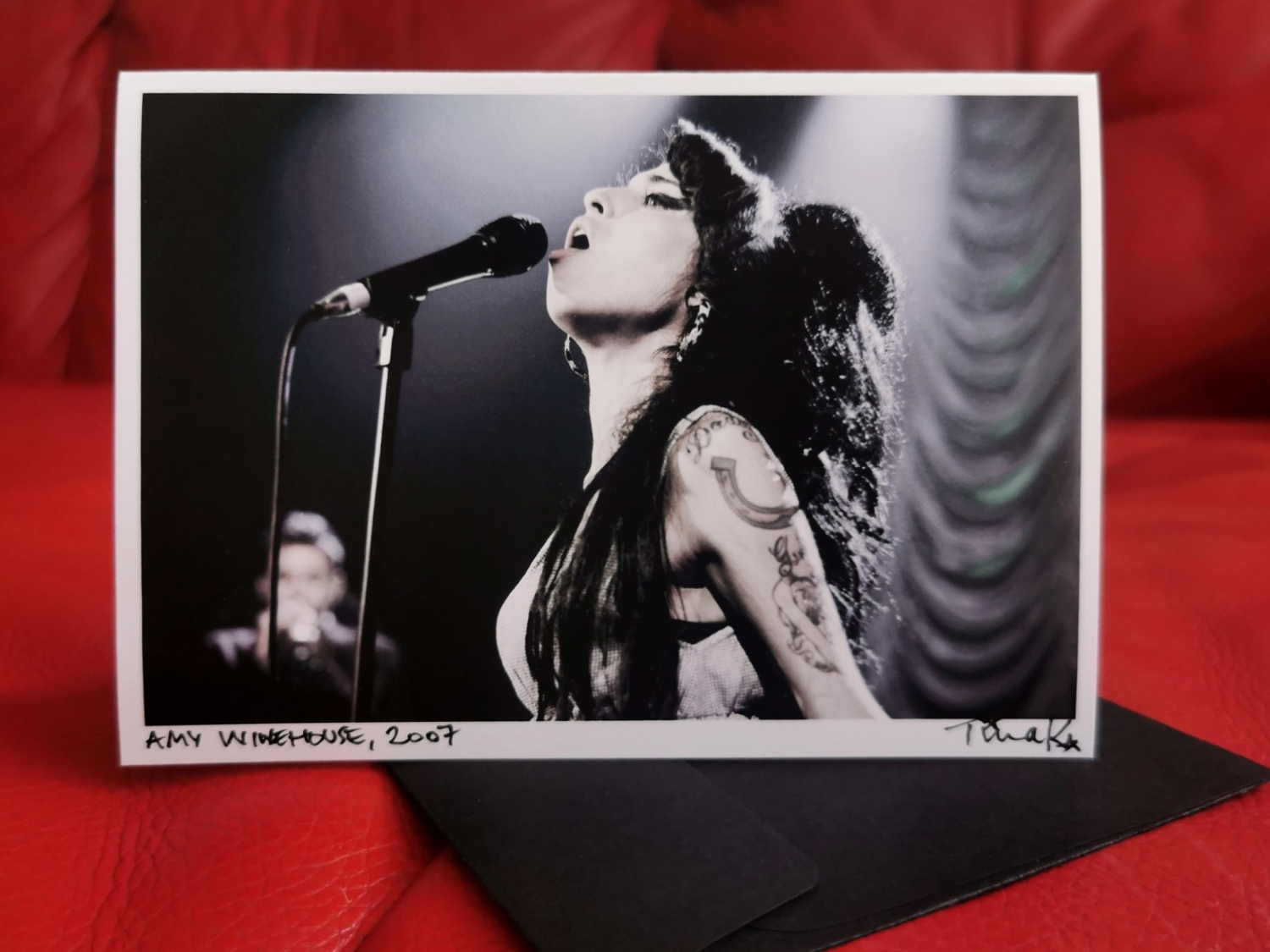 Amy Winehouse on stage in 2007, Back to Black Tour (A6 Print by Tina K Photography)
