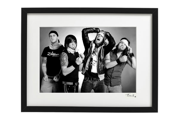 Framed print Bullet for My Valentine photographed for a magazine cover feature, Scream Aim Fire era, 2007