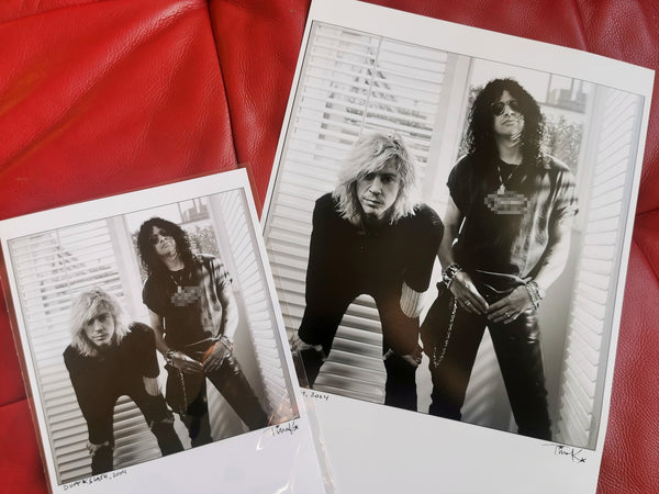 Slash & Duff Guns N' Roses, Velvet Revolver (Black & White Unframed)