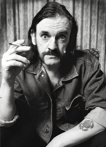 lack and white  portrait of Lemmy Kilmister of Motörhead photographed for the 100th issue of Terrorizer magazine at the Mandarin Oriental Hyde Park, London, 2002