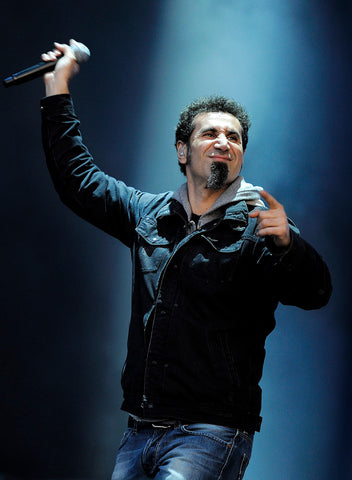 Print of Serj Tankian, vocalist of heavy metal band System of a Down on stage at Download festival 2011, photographed by rock photographer Tina K 