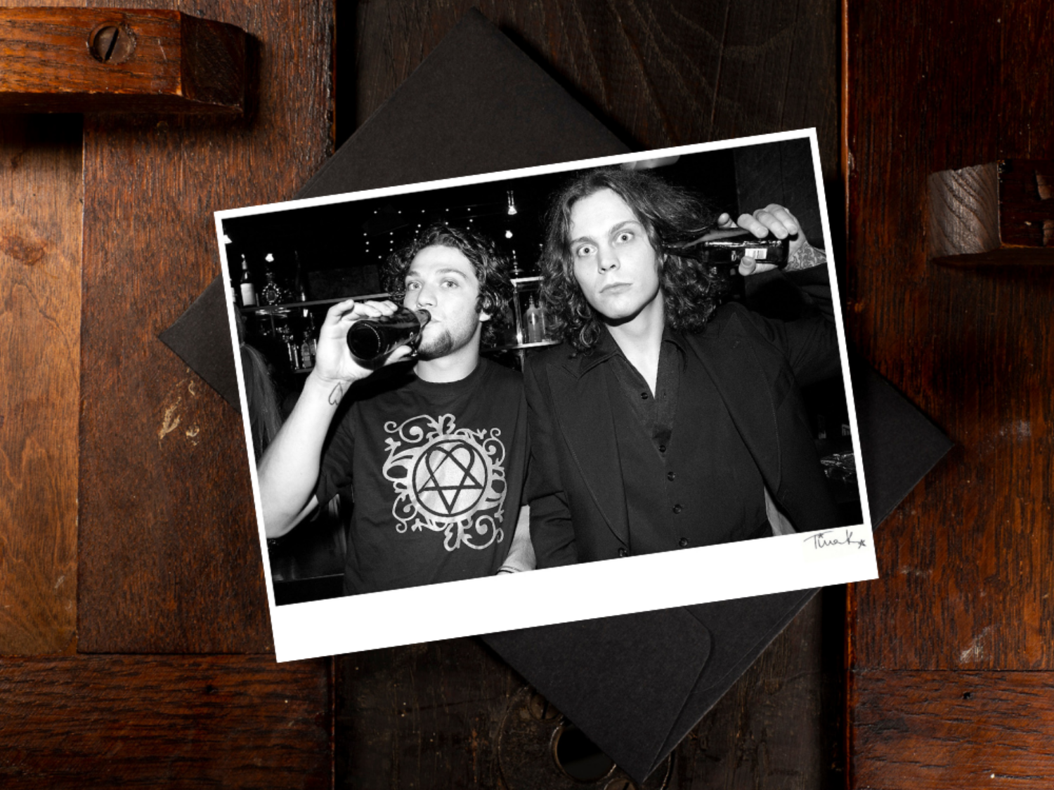 Ville Valo, HIM and Bam Margera (A6 Greeting Card)