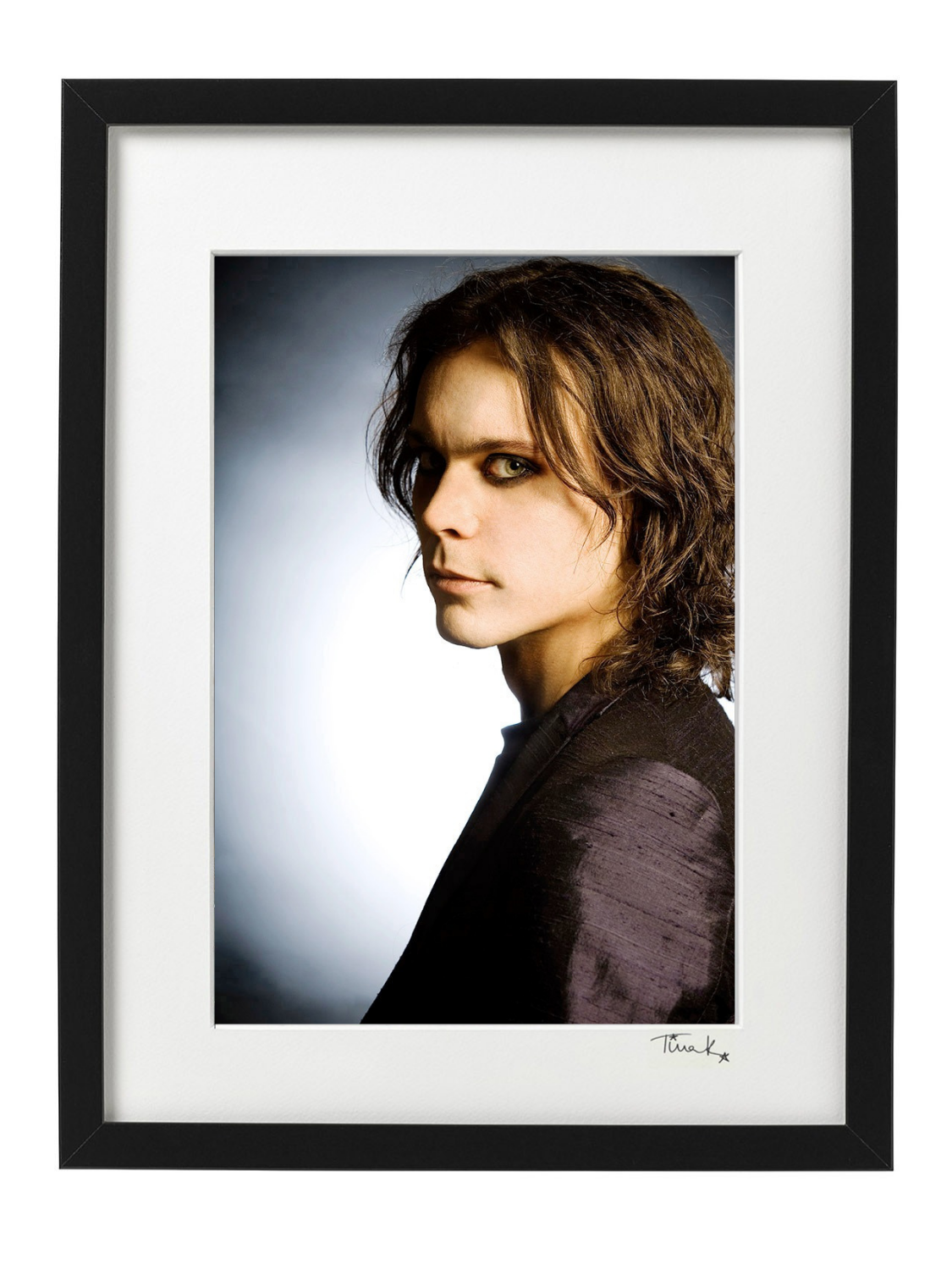 Ville Valo of Finnish rock band HIM. Portrait 2007. Framed Print by Tina K Photography.